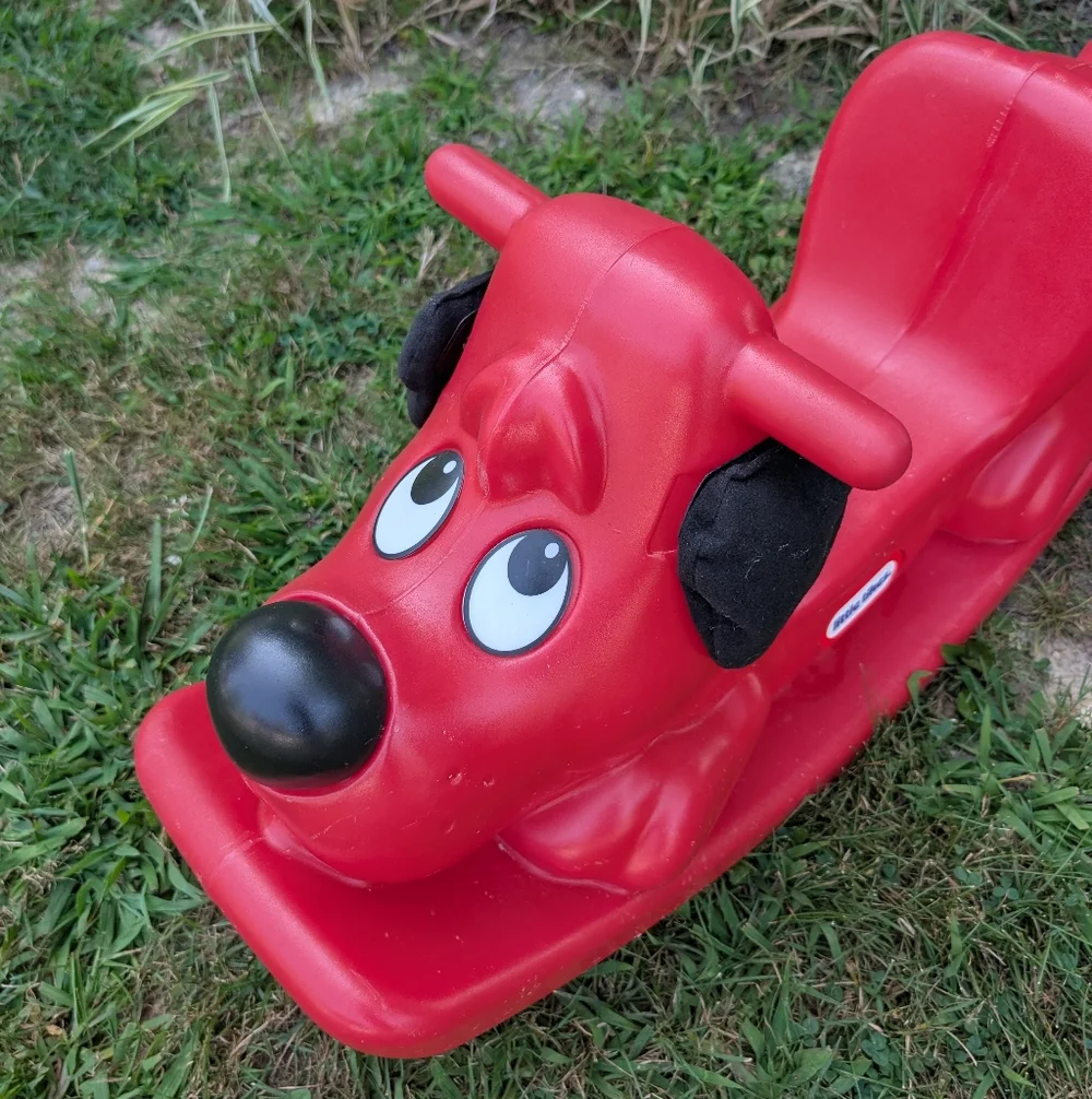 LITTLE TIKES Red Rocking Dog Toy Rocker Riding Toy Rocking Horse - Picture 3 of 9